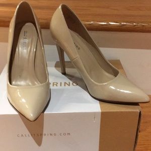 Spring size 6.5 nude heels